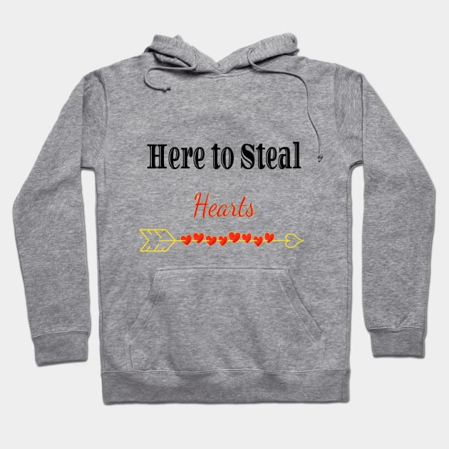 I here to steal many hearts Hoodie by Zimart